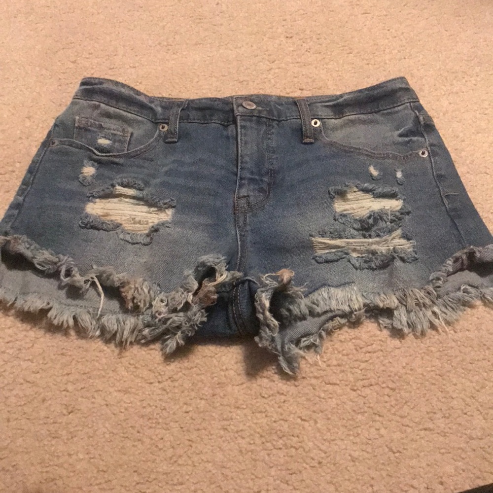 Target High Rise Distressed Shorts